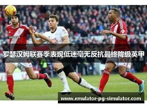 罗瑟汉姆联赛季表现低迷毫无反抗最终降级英甲 罗瑟汉姆联赛季表现低迷毫无反抗最终降级英甲
